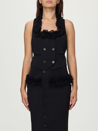 Alexander McQueen Gilet McQueen in lana con rouches