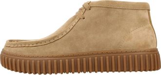 Clarks Torhill Hi veterlaarzen - Heren - Veterlaarzen - Beige - 42 EU - Su&egrave;de - Schoenen