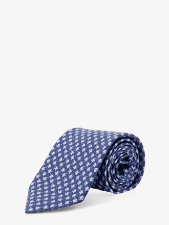 Ferragamo Cravatta Cyrus in seta con stampa Shark - FERRAGAMO - gender_Man