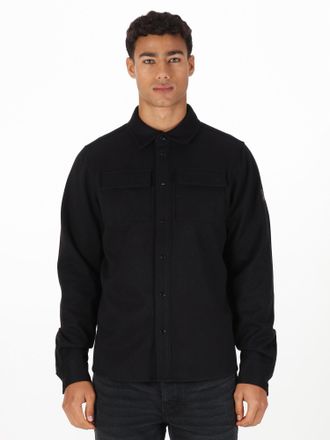 Luke 1977 Mens Ettrick Overshirt in Black - Size Medium