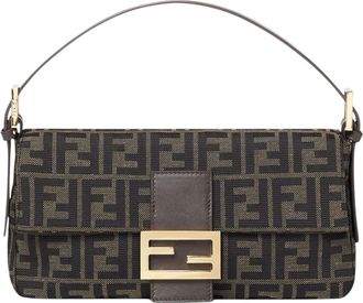 Fendi Brown Logo Medium Shoulder Bag