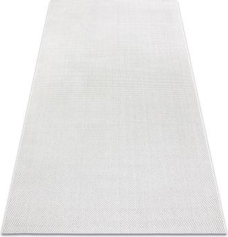 RugsX Rugsx - Alfombra De Cuerda Sisal Flat 48663/060 Liso Crema White 120x170 Cm
