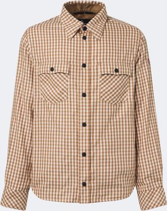 Moncler Check cotton-blend twill shirt