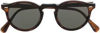 Oliver Peoples Gregory round-frame sunglasses - unisex - Acetate - 47 - Brown