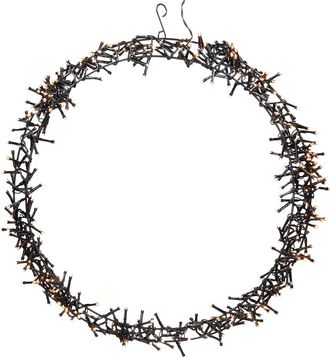 ECD Germany Corona de navidad luminosa &Oslash;48cm LED blanco c&aacute;lido, interior/exterior