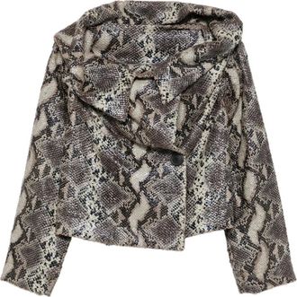 Vivienne Westwood 2015 jack met knoopsluiting en slangenleer-effect - Zwart