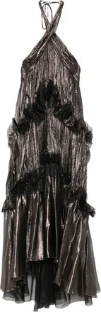 Maria Lucia Hohan Zadie Ruffled Pleated Maxi Dress
