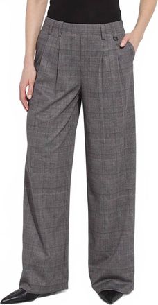 Lyss&eacute; Darcy Ponte Pleated Wide Leg Trouser In London Glen Plaid