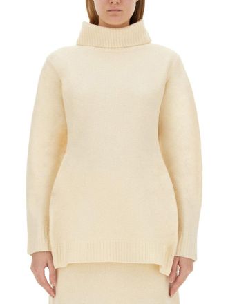 Jil Sander Ribbed Turtleneck Shirt With Oversized Silhouette
