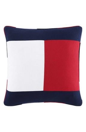 Tommy Hilfiger Flag Seersucker Accent Pillow in Navy at Nordstrom, Size 20X20