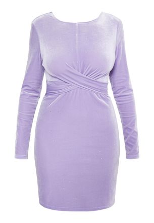 Faina Glinsterende fluwelen jurk Dames lavendel