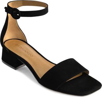 Bernardo Jalena Ankle Strap Sandal in Black Kid Suede at Nordstrom Rack, Size 6.5