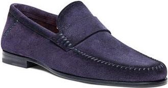 Santoni Paine Suede Loafer in Blue at Nordstrom Rack, Size 10.5