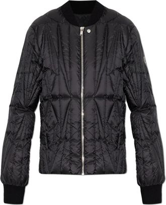 Rick Owens Geocamo Flight Jacket - Dames - Winterjassen - Zwart - S - Leer - Jassen