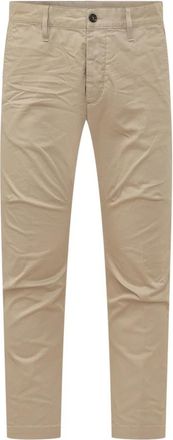 Dsquared2 Slim Fit Chino Broek - Heren - Chinos - Beige - XL - Katoen - Broeken