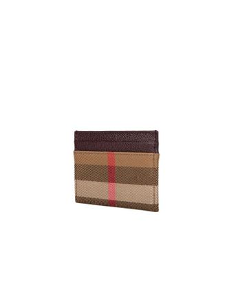 Burberry House Check Cotton Card Case - Brown