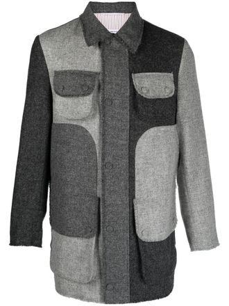 Thom Browne Jas met colourblocking - Grijs