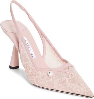 Jimmy Choo London Amita Pointed Toe Slingback Pump in Rose/Rose at Nordstrom, Size 10.5Us