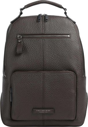 The Bridge Manfredi Grained Calf Leather Backpack