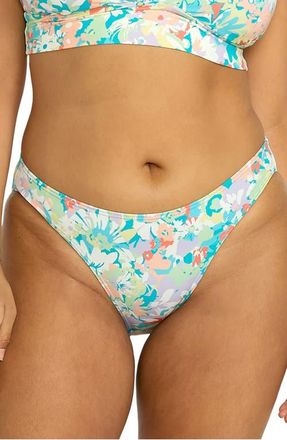Billabong Bella Costa Lowrider Bikini Bottoms in Blue Multi at Nordstrom, Size Medium