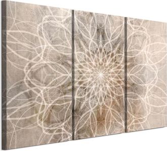 OEM Cuadro Sobre Lienzo Italiano De 90 X 60 Cm, Tr&iacute;ptico - Estilo Boho - Fondos Y Estampados Cuadro Sobre Lienzo Italiano De 120 X 80 Cm, Tr&iacute;ptico - Estil