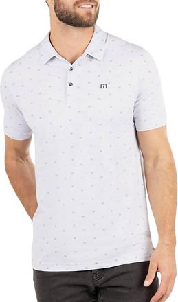 Travis Mathew Hot Chili Polo Shirt In Heather Light Gray