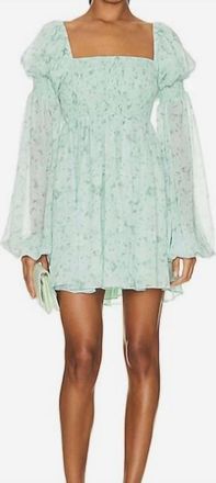 Caroline Constas Womens Kinsley Mini Dress In Mint Blossom