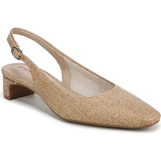 Life Stride Lorena Slingback Pump in Natural Tan at Nordstrom, Size 6.5