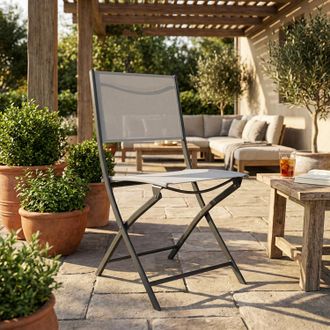 Hesperide Sedia pieghevole con struttura in acciaio, 46x52x86 cm