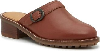 Crown Vintage Womens Crown Vintage Vivo Clogs Brown Leather Slip On Comfort Shoes ZAP1622