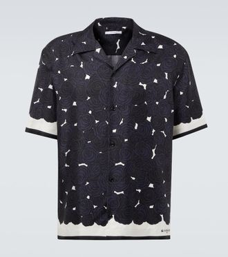 Givenchy Floral silk bowling shirt