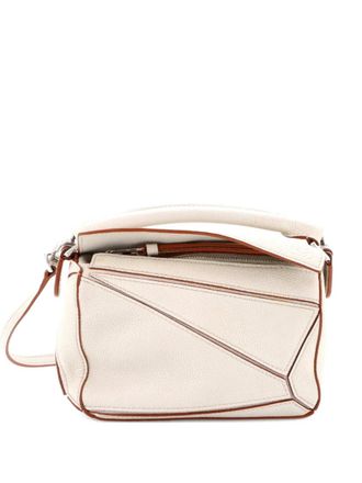 Loewe Puzzle Bag Leather Mini crossbody bag - Neutrals