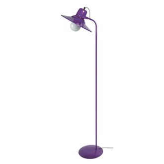 Tosel L&aacute;mpara pie alto articulado metal violeta pantalla violeta