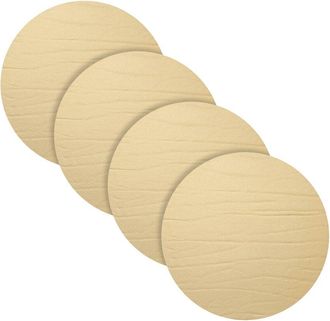 Fortessa Set Of 4 Strata Round Leather Placemats