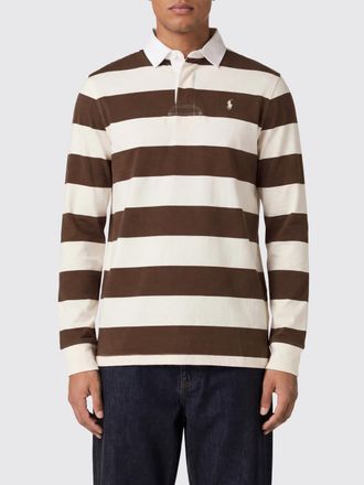 Polo Ralph Lauren Striped Cotton Long-Sleeve Polo with Pony Logo