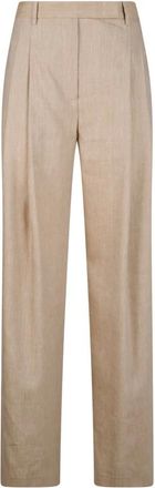 Eleventy Broeken, Dames, Beige, XS, Wol, Pantalone Doppia Pences