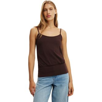 Cotton On Womens Olivia Basque Cami in Dark Oak at Nordstrom, Size Xx-Small
