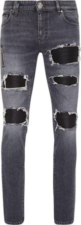Philipp Plein Rock Star slim-cut jeans - men - Spandex/Elastane/Cotton - 28 - Black