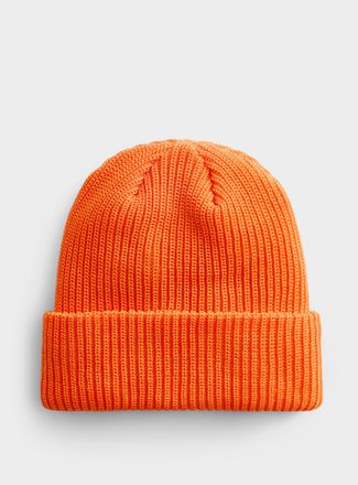 Simons Womens Solid-colour ribbed Tuque Hat