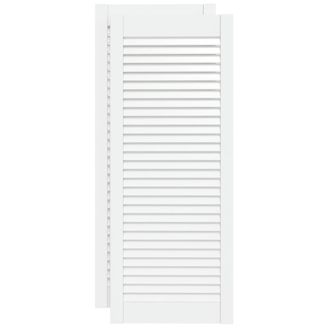 vidaXL Puerta De Armario Lamas 2 Uds Madera Pino Blanco 99,3x39,4 Cm Vidaxl
