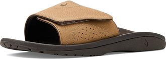 Olukai Nalu Slide Mens Slide Shoes Tan/Dark Java : 17 D - Medium, Synthetic