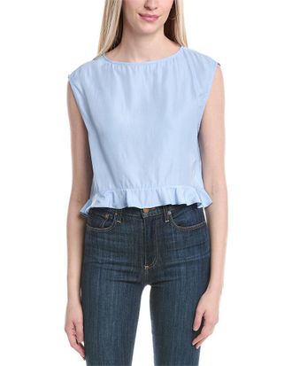WeWoreWhat Boat Neck Ruffle Top