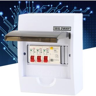 OEM Caja De Fusibles Rcd De 2 V&iacute;as 40a 30ma + Fuente De Alimentaci&oacute;n De 2 Mcb Para Garaje, Edificio Residencial, Caja El&eacute;ctrica -crezuo