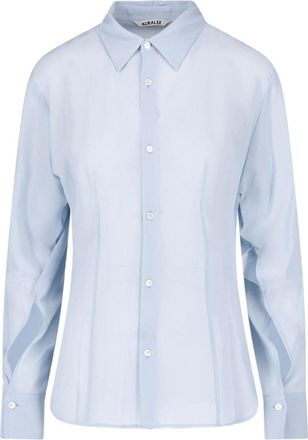 Auralee Camicia In Georgette Di Seta