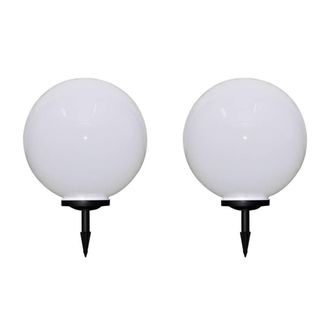 Berkfield Home Outdoor Pathway Lamps 2 pcs LED 50 cm with Ground Spike in White