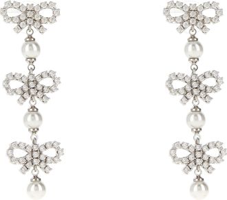 Self Portrait Micro Bow Pearl Tiered Gioielli Bianco-Donna