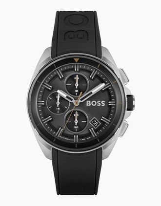 HUGO BOSS Mens Hugo Boss Volane Rubber Strap Watch Black - Size: OS
