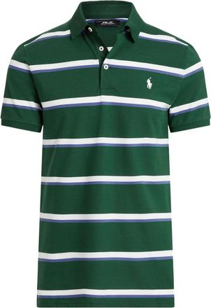 Ralph Lauren striped polo shirt - men - Recycled Polyester/Cotton/Elastane - M - Green