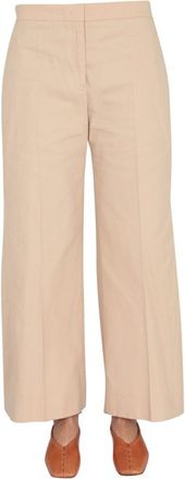Jil Sander High-Waisted Wide-Leg Trousers With Front Closure
