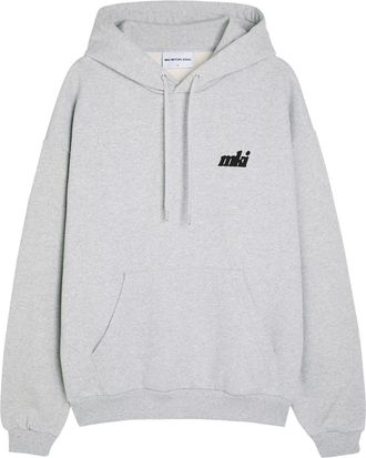 Mki Miyuki Zoku Stamp Logo-print Hooded Cotton-blend Sweatshirt - Grey - Xxl